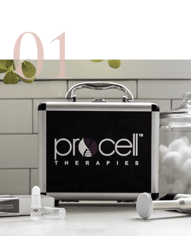 プロセルセラピーズのロゴが書かれたボックスとプロセラピーズ製品